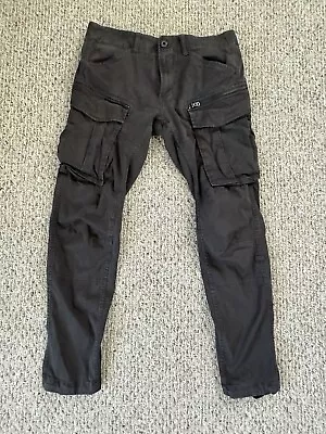 G-Star Raw Rovic Zip 3d Tapered Cargo Pants Raven 33 X 34 • $44.98