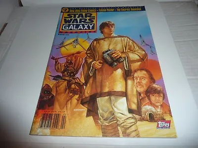 STAR WARS GALAXY Topps Magazine Winter 1995 Millennium Falcon Poster VF/NM • $5.02