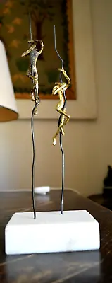 Greek Artist Dimitris Psomodotis Climbers Bronze On Marble Sculpture • $174.99