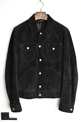 TOM FORD! Black Suede Western Jacket! 48 IT - 38 US! Medium! $8000!! • $3499