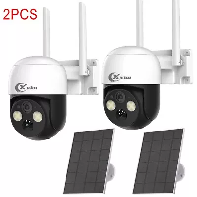 2Packs Wireless Outdoor Security Camera 4MP WiFi Solar Camera Color Night Vision • $78.99