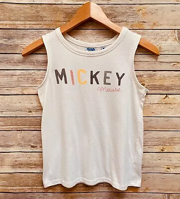 Women's Junk Food Tank Top Jr's Large Mickey Mouse Disney Comfy Cute Summer  O • $9.85