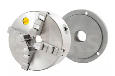 6  4 Jaw Self Centering Lathe Chuck +TIR Certificate + 1-1/2-8 Back Plate New L[ • $194.95