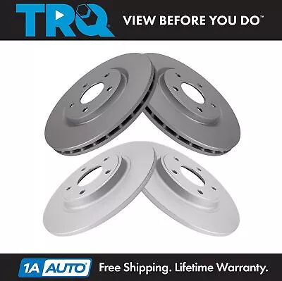 TRQ Front & Rear Brake Coated Rotor LH RH Kit Of 4 For Chrysler Dodge VW Van • $189.95