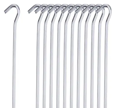 10/20/50/100 Heavy Duty Galvanised Steel Tent Pegs Metal Camping Ground Sheet • £2.69