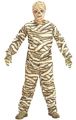 Boys Girls Kids Childs Teen Mummy Halloween Fancy Dress Costume Outfit Mask 5-16 • £18.63