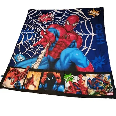 Spider-Man Reversible Twin / Full Comforter With Matching Drapes 4 Panels 42x63 • $16