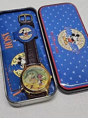 Vintage Retired Disney LONESOME GHOST  Mickey Mouse Light Up Watch NIB • $199.99