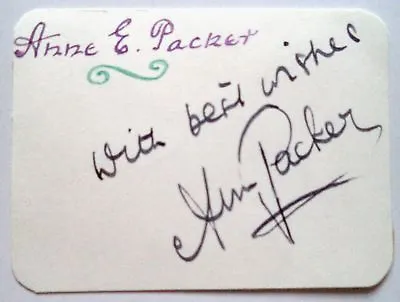 £26 • Buy OLYMPIC GAMES 1964 ANN PACKER 800m GOLD & 400M SILVER MEDALS ORIGINAL AUTOGRAPH