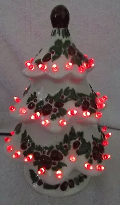 $32 • Buy Vintage 8.5  Lighted Ceramic Christmas Tree.