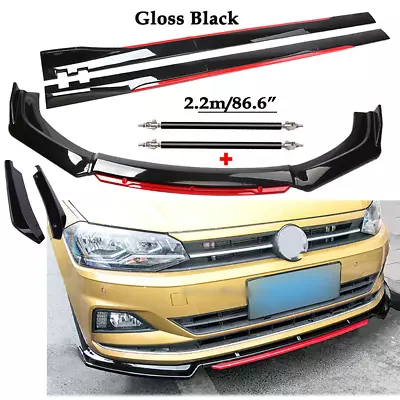 For Volkswagen VW Polo Front Bumper Rear Spoiler Splitter Body Kit+Side Skirt • $99.99