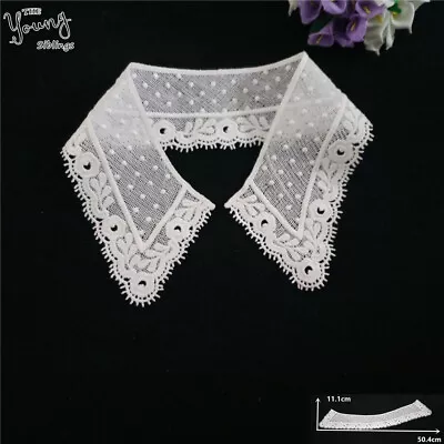 Flower Lace Collar Trim Embroidery Neckline Sewing Applique Patch Wedding Dress • £3.35