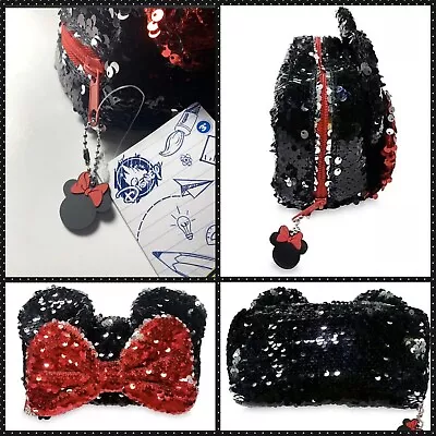 NWT Disney Store Minnie Mouse Sequin Bag Purse Cosmetic Pencil Case • $15