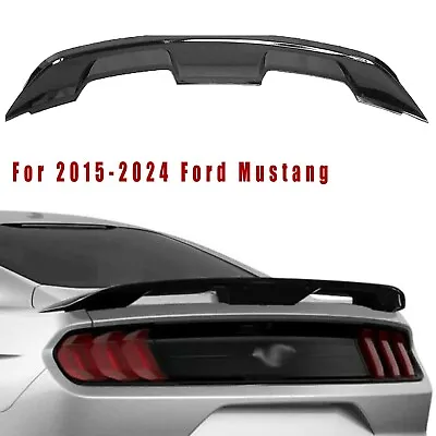 For 2015-2024 Ford Mustang GT500 GT350 2 Door Trunk Spoiler Wing Glossy Black • $63.99