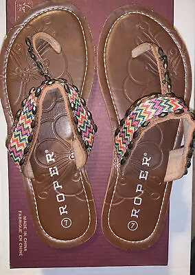 $24.99 • Buy Roper Western Sandals Thongs/ Flip Flop Size: 7