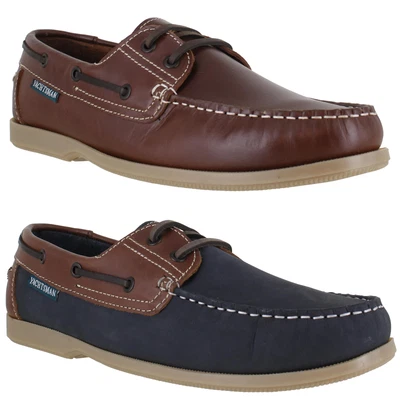 £22.99 • Buy Mens Seafarer Yachtsman Leather Casual Deck Boat Lace Up Shoes Sizes 7 To 12