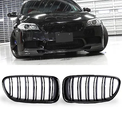 Front Grille Grill Kidney For BMW 5 Series F10 F11 M5 Style Glossy Black 10-16 • $27.99