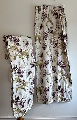 Laura Ashley Curtains Gosford Plum L 62” X W 63” (157cm X 160) • £63