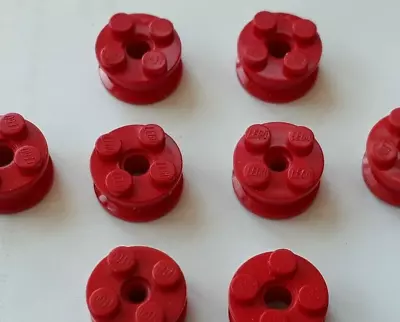 LEGO RED Wheel Free Style With Technic Pin Hole VINTAGE 1995 PART 6248 12X • $4.20