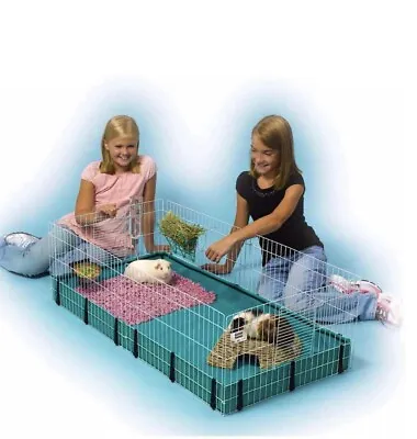 MidWest Guinea Habitat Guinea Pig Rabbit Puppy Cage 8 Square Feet 14” High Side • $49.99