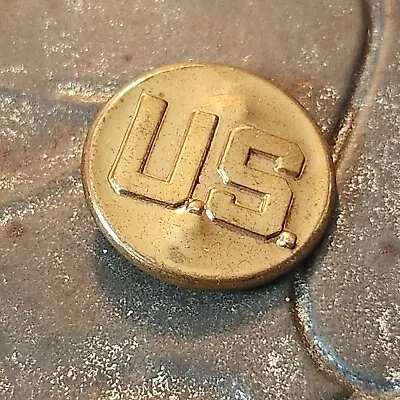 Military Insignia U.S.Brass Lapel Pin Back Vintage Metal Army Button War Patriot • $12