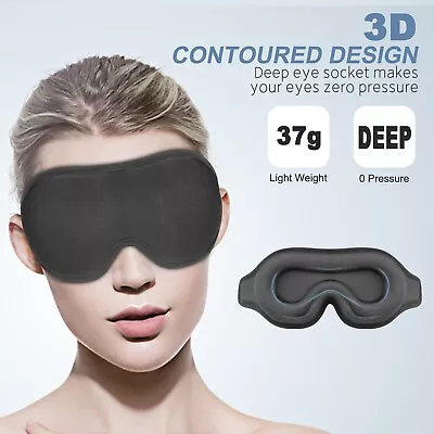 $9.99 • Buy 1-2 Pack Sleep Eye Mask For Men Women, 3D Contoured Cup Sleeping Mask Blindfold