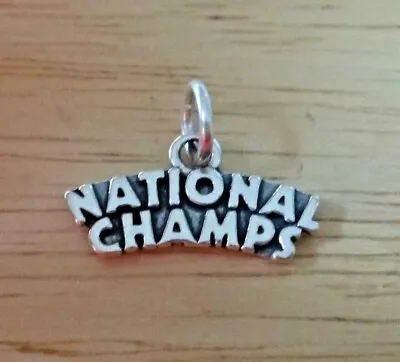 Sterling Silver 11x20mm Says National Champs Charm! • $22.79