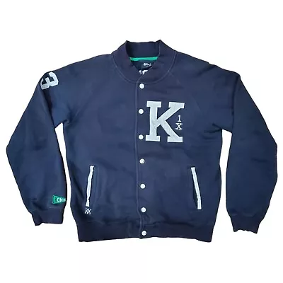 K1X Jacket Adult Large Blue Embroidered SCHOOL Of HARD BALL Spell Out Bomber • $39.97