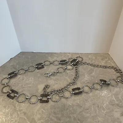 Vintage Ladies Chain Belt Metal Silver Tone Belt  45” • $19.99