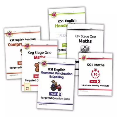 Year 2 Maths And English Home Learning Workbook Bundle For 6 To 7 KS1 • £29.99