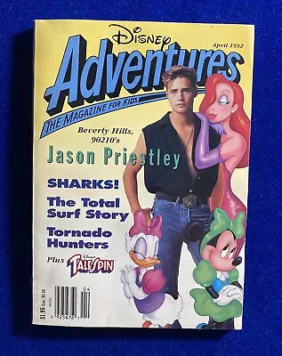 Disney Adventures Magazine April 1992 Jason Priestley Jessica Rabbit Cover • $3.99