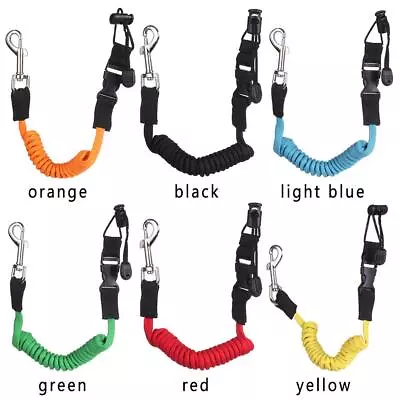 Elastic Coiled Canoe Cord Kayak Fishing Rod Lanyard Boat Paddle Leash • $14.12