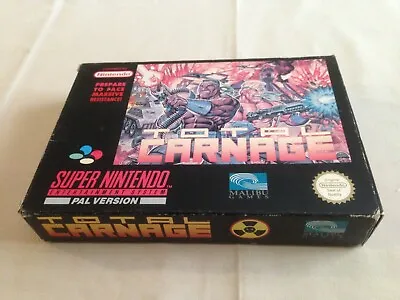 TOTAL CARNAGE - Box ONLY.. For Snes Game.. • $99.50