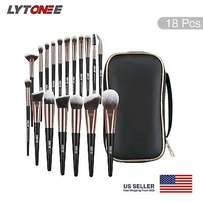 18-Pcs MAANGE Professional Premium Synthetic Makeup Brush Set With Case • $14.97