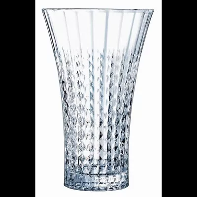 £22.99 • Buy Crystal  Transparent Glass Vase 7 X 7 X 11  / 18 X 18 X 28 Cm - Lady Diamond - 