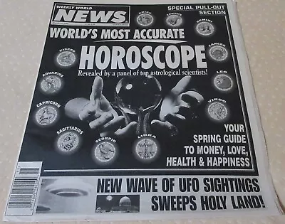 2000  WEEKLY WORLD NEWS  Horoscope UFO-Holy Land Rasputin's BIGFOOT Crossword • $14.99