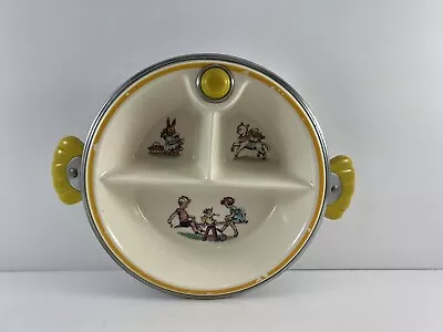 Vintage 1940s Nursery Baby Food Warming Dish Plate Bowl By Majestic • £15.20