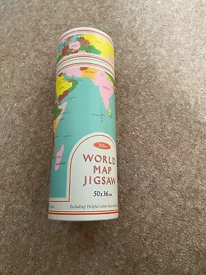 Rex London World Map 300 Piece Jigsaw Puzzle In A Tube • £7