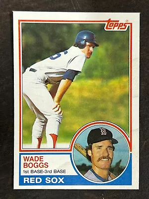 1983 Topps #498 Wade Boggs - POOR CONDITION - WATER STAINS • $4.25