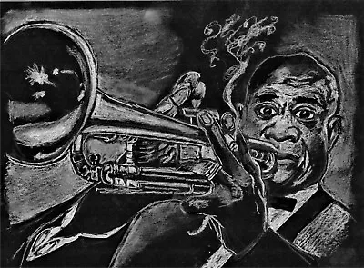 Jazz Trumpet Player New Orleans Jazz Artist New Orleans Art Trumpet Art Print • $35