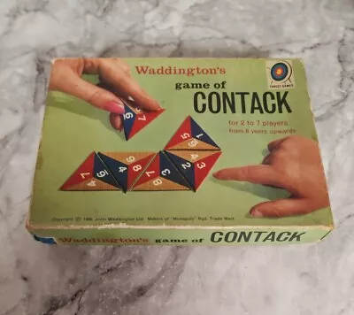 Vintage 1966 Waddingtons Contack Game Complete Rules Target Games 60s Used VGC  • £7.49