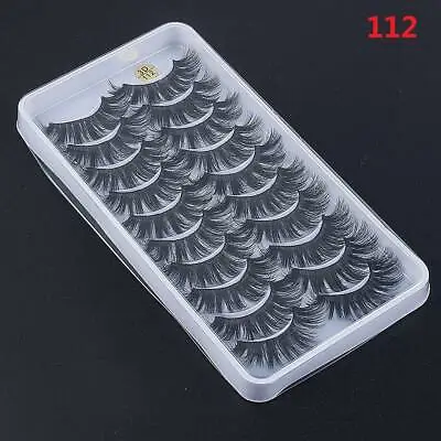 Multi-pack 10 Pairs 3D Mink False Eyelashes Wispy Cross Fluffy Extension Lashes • £5.09