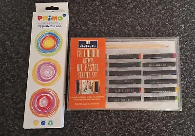 New * Oil Pastels (43) Two Sets ~ One Set With Pencil & Pastel Board • £8.50