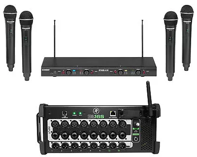 Mackie DL16S 16-Channel Wireless Digital Wi-Fi Mixer W/DSP+Samson Wireless Mics • $1029.90