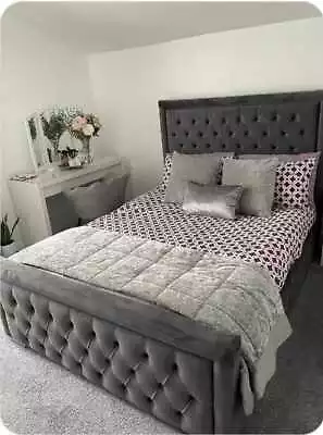 £306.99 • Buy Chesterfield Upholstered Bed Frame In Plush Velvet Soft Velvet