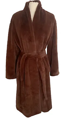 VINCE Faux Fur Wrap Coat Mahogany Sz. L • $85