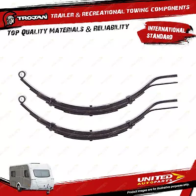 Pair Trojan Trailer 7 Leaf Suspension Leaf Springs 1500Kg Vehicle Accessories • $194.95