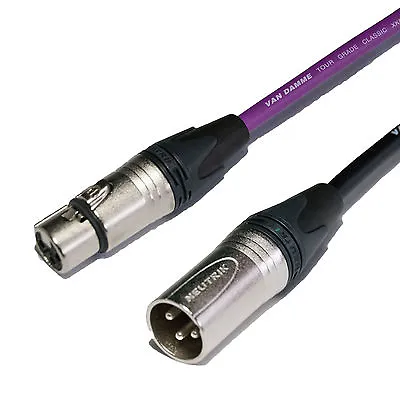 Mic Cable Balanced Microphone Lead Van Damme Cable Neutrik XLR Male To Female • £14.39