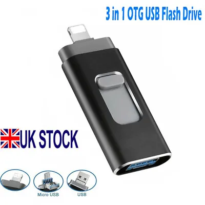 2TB1TB (1000GB)  USB 3.0 Memory Stick Flash Pen Thumb Drive For IPhone IPad PC • £29.98