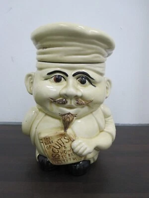 £2.99 • Buy Price Kensington Cookie Biscuit Jar Of Man With Book Vintage 9.5 